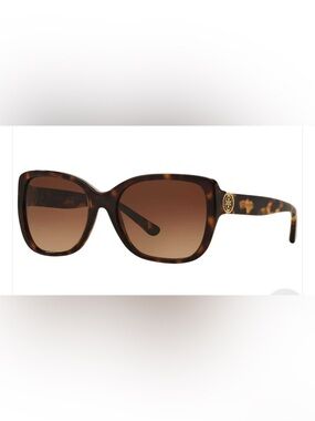 Tory Burch Tortoiseshell Square Sunglasses with Brown Gradient Lenses TY 7086